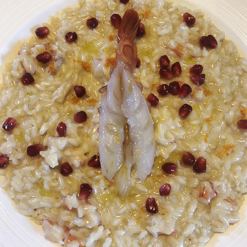 Risotto gamberi, agrumi e mascarpone