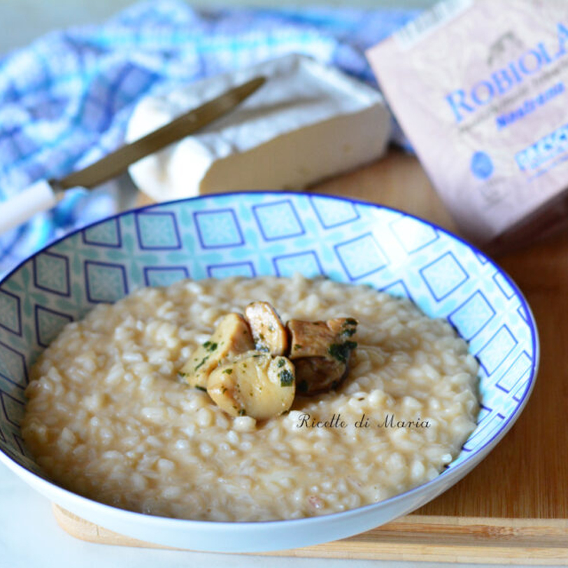 Risotto con robiola e porcini