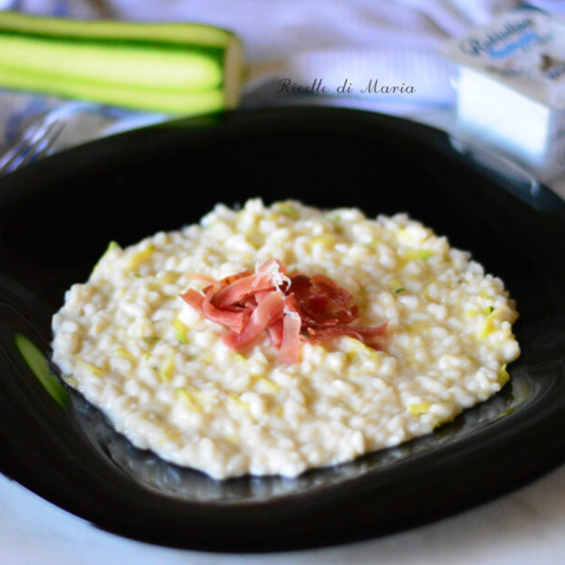 Risotto zucchine e speck