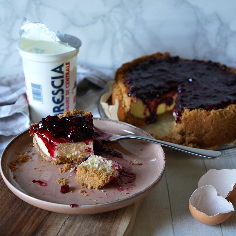 Cheesecake cotta ai frutti di bosco