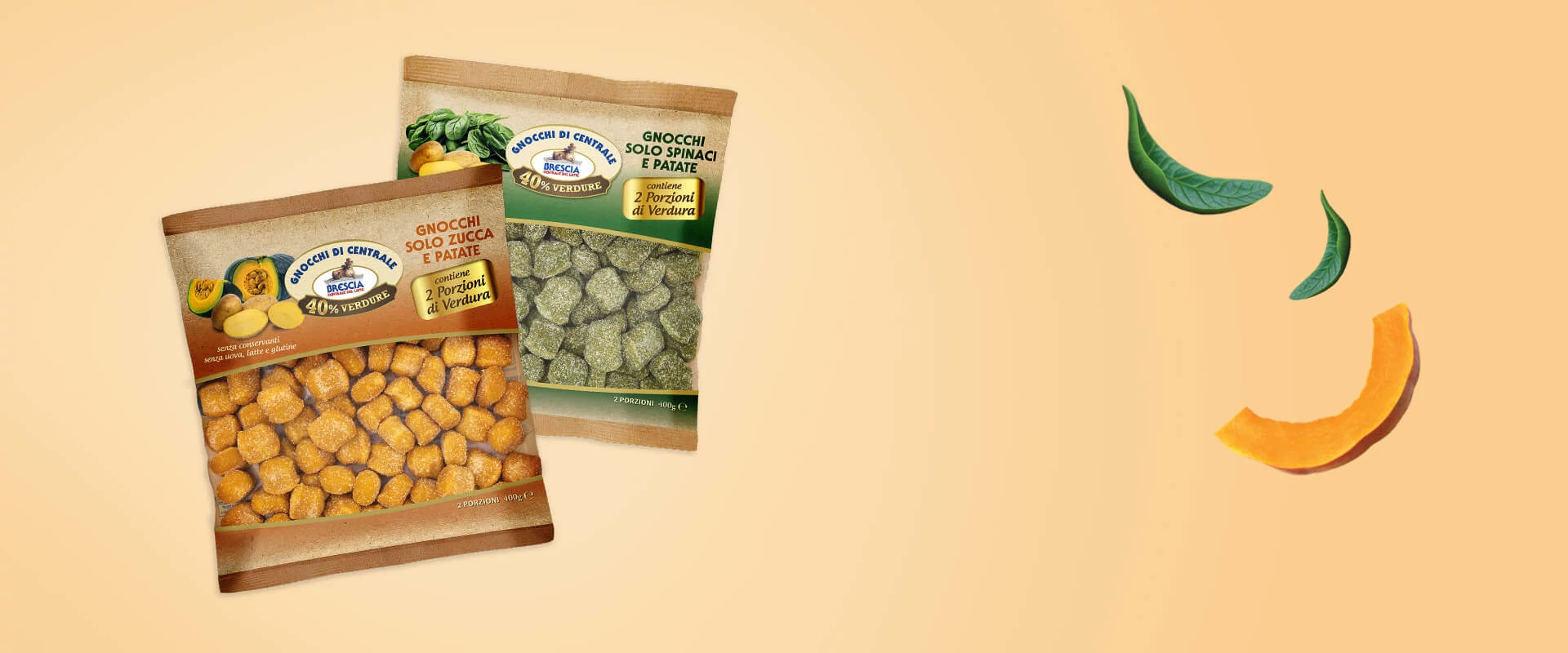 Nuovi gnocchi 40% verdure