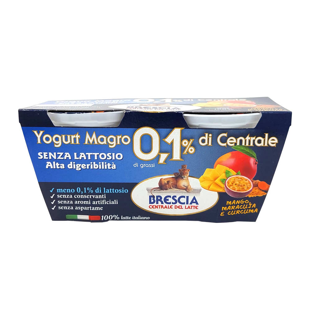 Yogurt Magro Senza Lattosio Mango, Curcuma e Maracuja